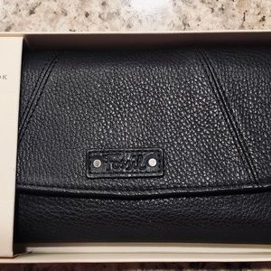 Black Leather Wallet by Fossil